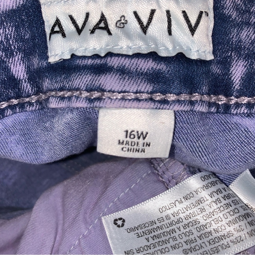 Ava & Viv High Rise Skinny acid wash violet Jeans Grungy Goth - Picture 3 of 8